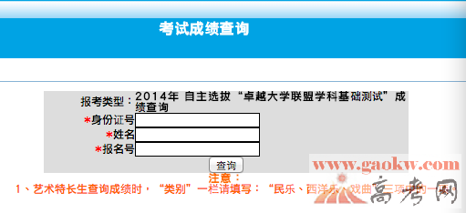 2014年重庆大学自主招生成绩查询及面试时间