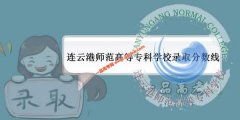 连云港师范高等专科学校2021录取分数线（附2017-2021年分数线）