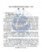 2020年湖北省高考语文试题及参考答案（官方公布真题试卷）