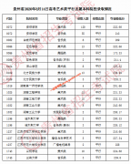 贵州省2020年高考艺术类平行志愿本科院校录取分数线