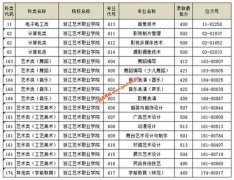 浙江艺术职业学院2021年单独考试招生平行投档分数线