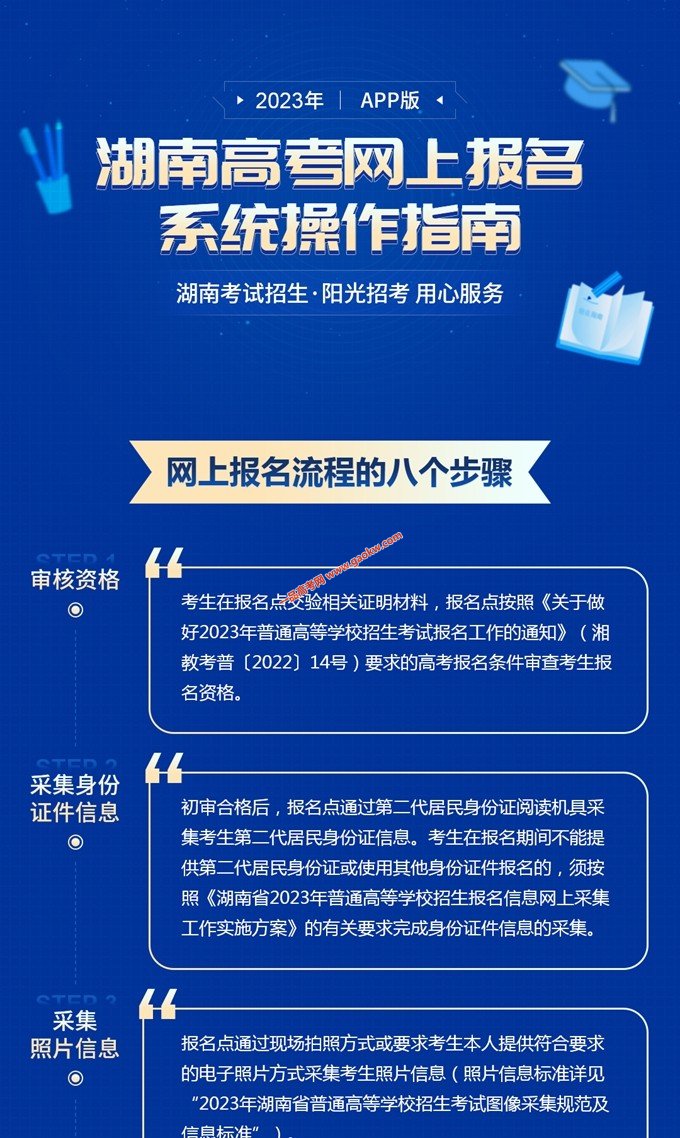 湖南2023年高考网上报名系统操作指南